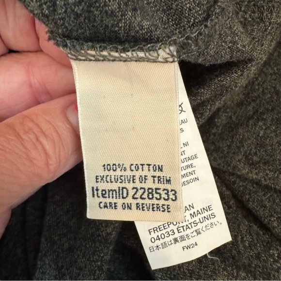 LL Bean Cotton Henley Long Sleeve Shirt - Picture 4 of 5